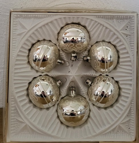 Lauscha glas kugel silber - lauscha,