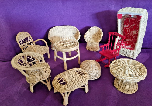 Puppenmöbel barbie rattan - puppenmöbel,
