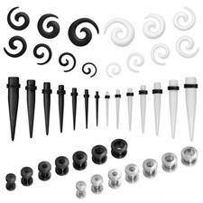 Set Tunnel Dehner Tunnelset Dehnstab flesh schwarz silber Dehnungsset Dehnset