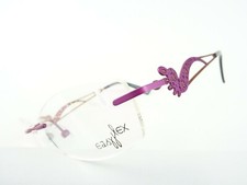 Randlos Brillen Titan Damenfassung lila Schmuckbügel leicht ohne Rand neu Gr. S