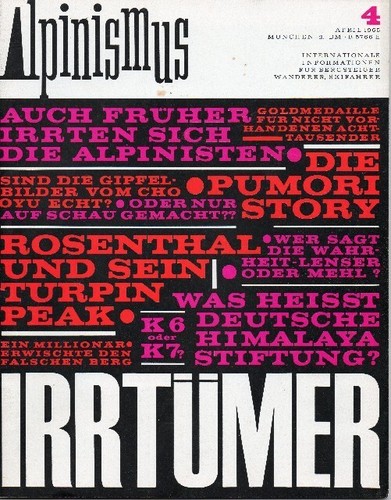 Zeitschrift alpinismus - ,