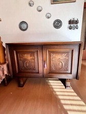 1920er Komode aus Vollholz in braun