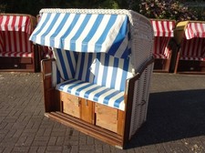 XL Ostsee-Strandkörbe - Ideal für Privat & Gewerbe,  Blau/Weiß, oder Rot/Weiß