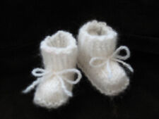 Mini Puppenschuhe, Puppensocken, weiß,  Fuß 4,5cm süß