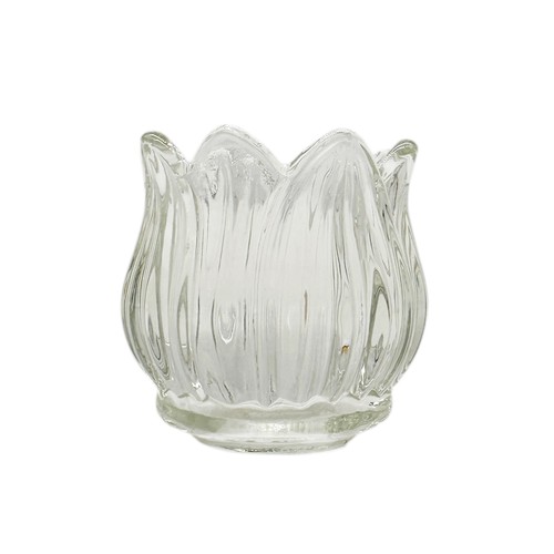 Glas teelichthalter tulpe - glas, klar