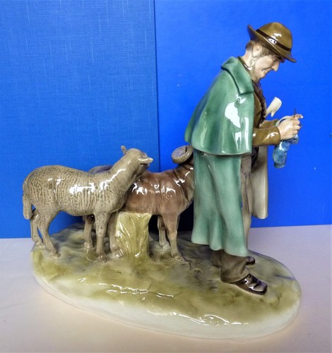 Porzellan figur schäfer mit - porzellan,
