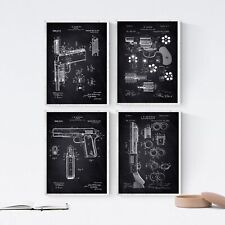 4 Poster Pack mit Feuerwaffe