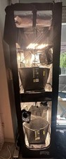 Growbox 40x40x160 LED 2x35W + 4xLüfter + Aktivkohle + Trocknungskoffer
