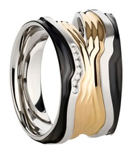 Paar Ring Partnerringe Verlobungsringe Eheringe Edelstahl Silber Gravur hochzeit