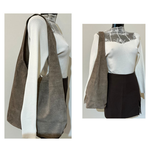 Wildleder beuteltasche - wildleder,