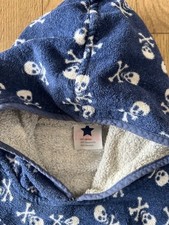 Poncho Badeponcho Kapuzenhandtuch Handtuch  Totenkopf  Kinder