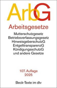 Arbeitsgesetze arbg mit den - arbeitsgesetze., arbg:
