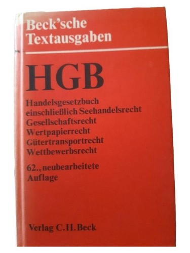 Hgb handelsgesetzbuch h - hgb,