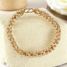 Exquisit Seltene Unisex Dubai Lotus Kette Armband in 916 Gestempelt 22K Gelbgold