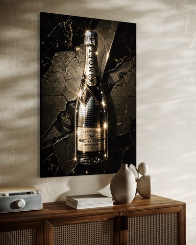 Champagner flasche leinwand - champagner,