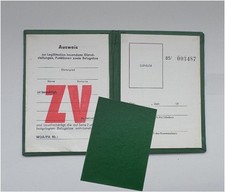 DDR NVA Dienstausweis Ausweis Zivilverteidigung ZV (Offizier Mitarbeiter Stasi )