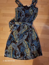 ON Parle de Vous Paris 100 Seide Kleid mit Schal direkt aus Paris 34 36 38 S M