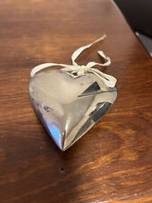 1 Metall Deko  Herz Anhänger Herz  Hochzeit Liebe Valentinstag Silberfarben