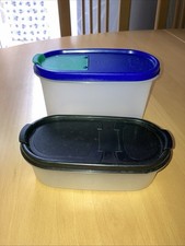 2er Set Tupperware Eidgenossen  Schüttendeckel blau/schwarz  1,1 L, 500ml