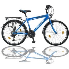 24 ZOLL KINDERFAHRRAD SHIMANO 21G. 24" FAHRRAD BLAU VORDER- + RÜCKLICHT TMX