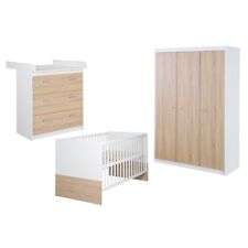 Roba Zimmerset Gabriella 3-teilig Kinderbett 70x140cm Wickelkommode Schrank TOP