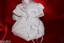 Sonderangebot Satin Brautbeutel schlicht weiss ivory Hochzeit