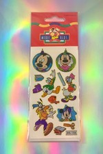 Album Sticker 90er GLITZER Aufkleber Mickey Micky Maus Disney Goldrand OVP!!!