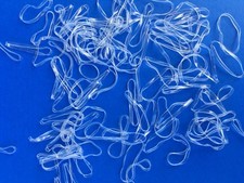 50x Durchsichtige Haargummis für Rastazöpfe Gummis elastik Haarbänder Zopfgummis