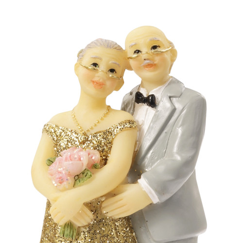 Goldene hochzeit dekofigur - goldene,