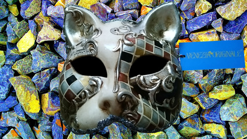 Venezianische katzenmaske - venezianische,