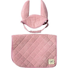 byAstrup Rose Schabracke und Fliegenhaube Corduroy Hobby Horse Saddle Pad