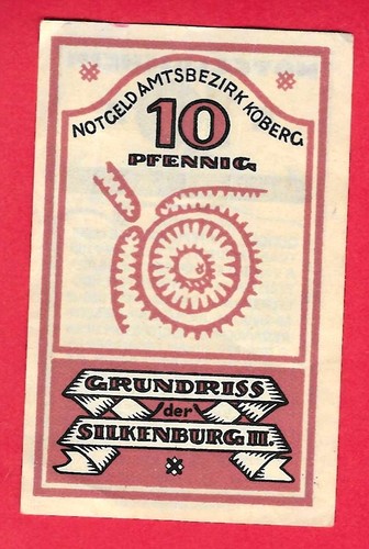 Notgeld amtsbezirk koberg zehn - koberg,