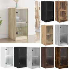 Beistellschrank mit Glastüren Sideboard Kommode Anrichte Vitrine Schrank GU