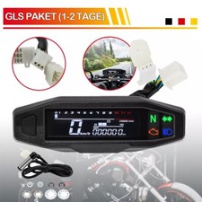 Motorrad Drehzahlmesser Digital LCD Tachometer Kilometerzähler RPM KMH Odometer