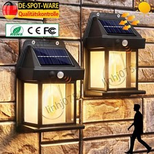LED Solarleuchte mit Bewegungsmelder Wolfram Solarlampe Außen Garten Wandleuchte