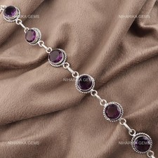 925 Silber Runder Amethyst