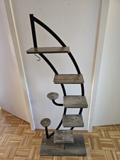 KOMFOTTEU 5-stufiger Pflanzenständer, Terrasse Garten Balkon, Schwarz (2 Stück)