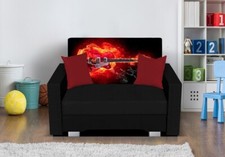 Sessel mit Schlaffunktion IRVING XL in Schwarz- Music inkl.Bettkasten