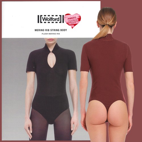 Wolford merino rib string body - rib,