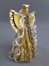 Rauschgoldengel mit Wachsgesicht Engelshaar Figur 16cm Engel Wachs Weihnacht alt