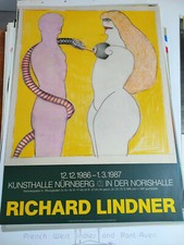 Plakat Richard Lindner Adam + Eve Ausstellung 1987 Nürnberg Original A1 TOP!