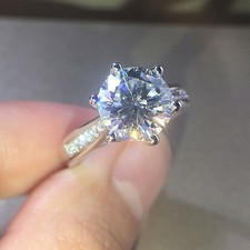 Massiver 14k Weißgold 2,25Ct