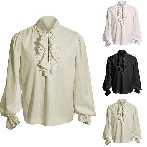 Herren steampunk bluse mit - herren,