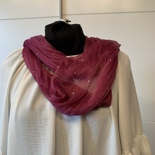 Damen Schal offen Halstuch Kopftuch Stola Tuch Brombeere 