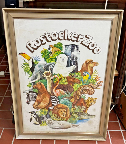 Ddr plakat rostocker zoo - ddr,