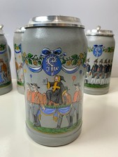 Krug Augustiner 1997 Bräu Bierkrug  München 1 Liter Zinndeckel Sammlerkrug  n.14