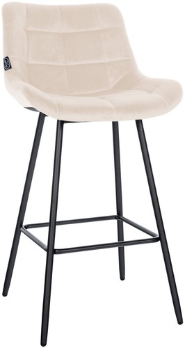 Barhocker weston samt - samt, creme