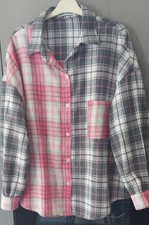 Rosa Fera Flanell Hemd Bluse