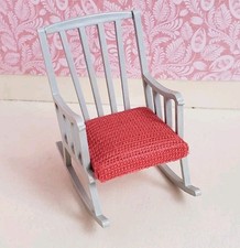 Vero Rülke Schaukelstuhl  Puppenstube Puppenhaus Wohnzimmer Kunststoff 