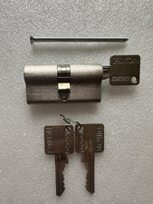 Ikon Schließzylinder, Doppelzylinder, mit 3 Schlüssel, Edelstahl